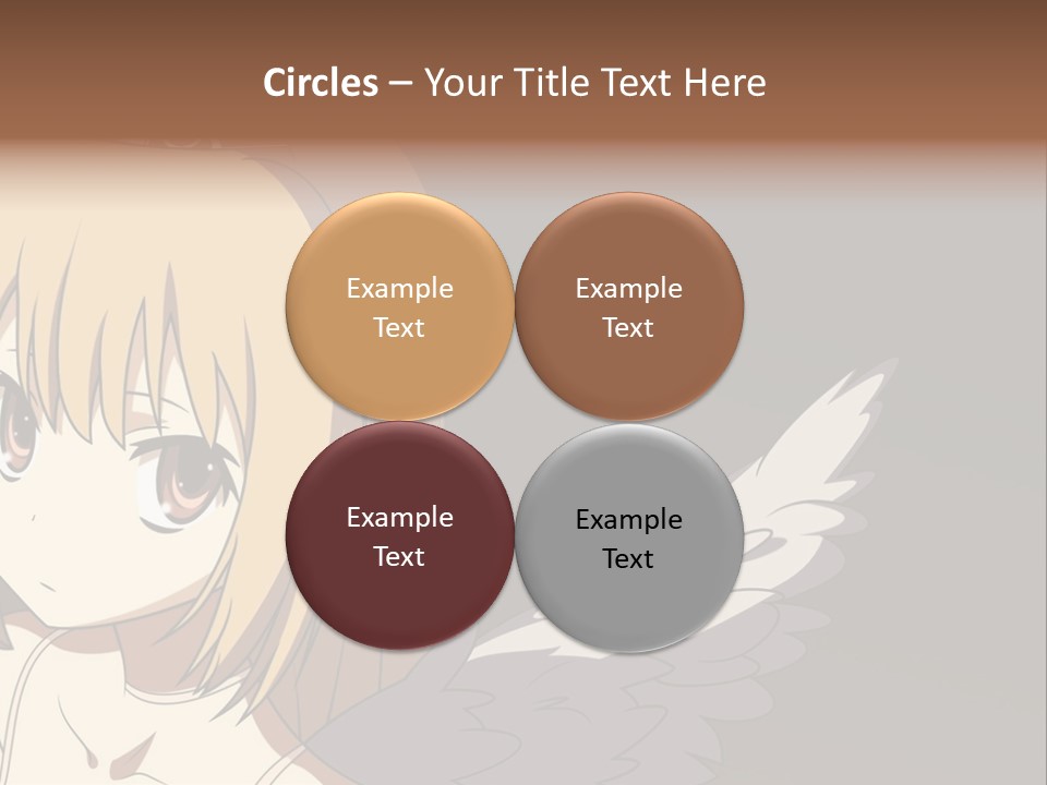 A Girl With Angel Wings And A Tiara On Her Head PowerPoint Template