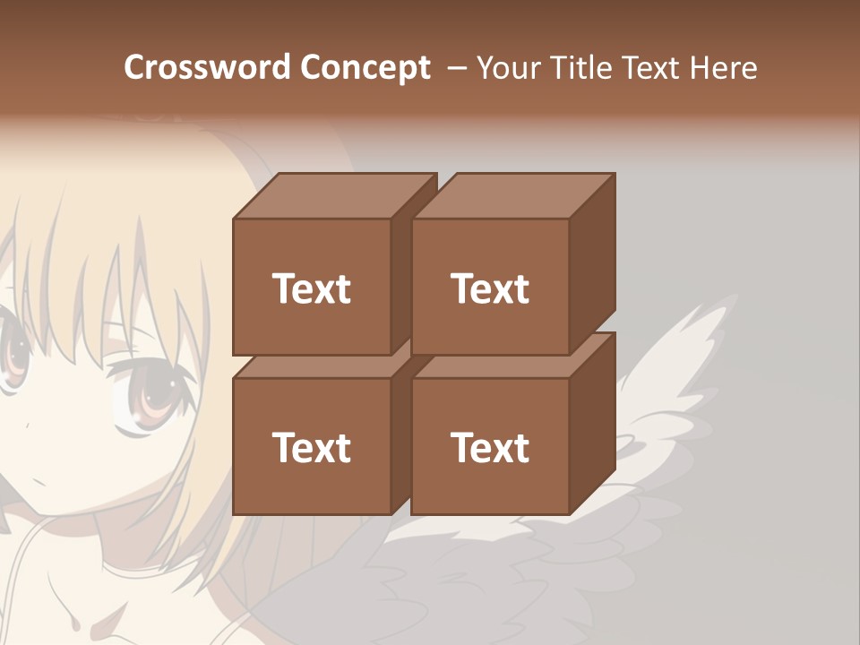 A Girl With Angel Wings And A Tiara On Her Head PowerPoint Template