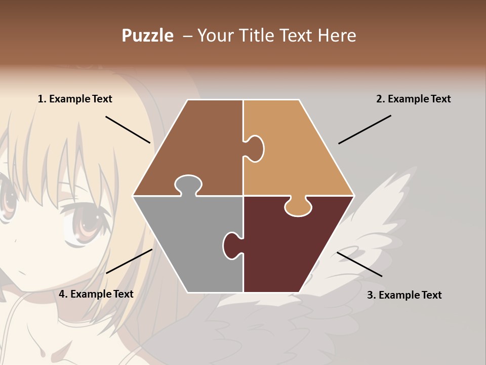 A Girl With Angel Wings And A Tiara On Her Head PowerPoint Template