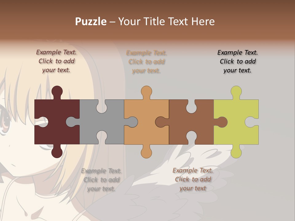 A Girl With Angel Wings And A Tiara On Her Head PowerPoint Template