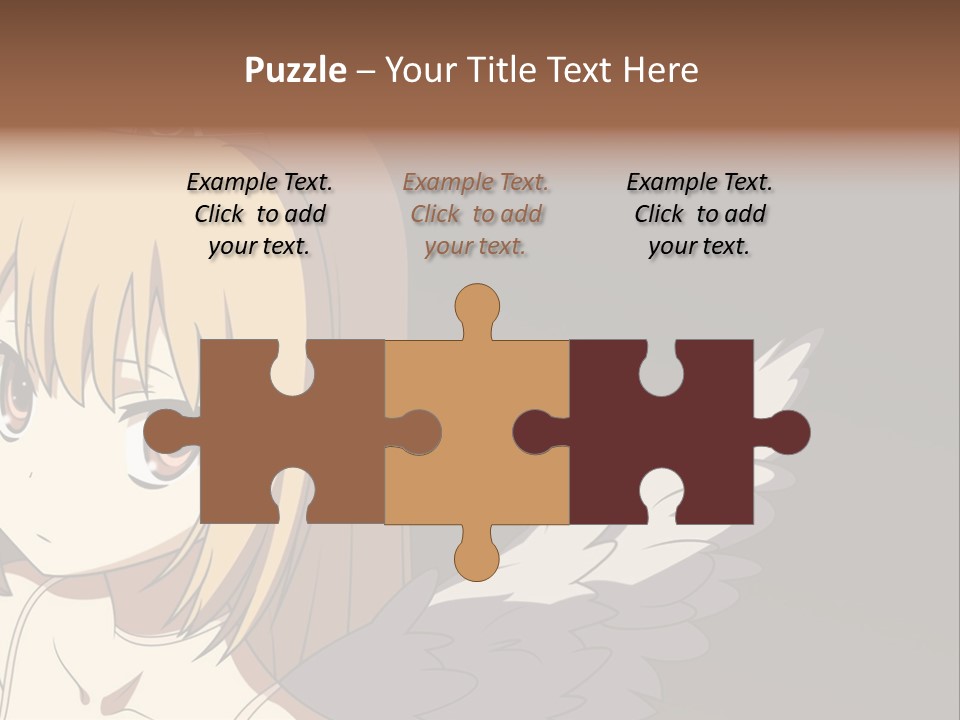 A Girl With Angel Wings And A Tiara On Her Head PowerPoint Template