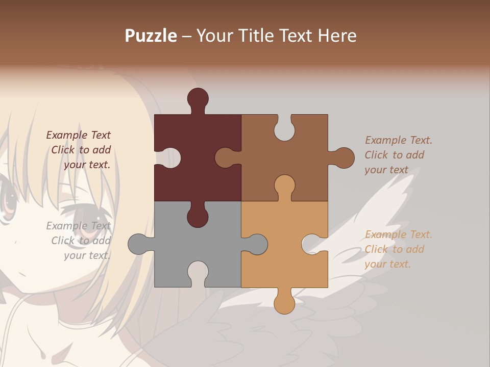 A Girl With Angel Wings And A Tiara On Her Head PowerPoint Template