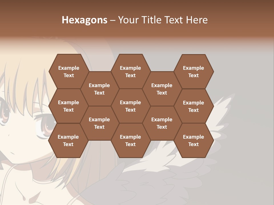 A Girl With Angel Wings And A Tiara On Her Head PowerPoint Template