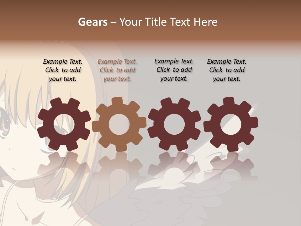 A Girl With Angel Wings And A Tiara On Her Head PowerPoint Template