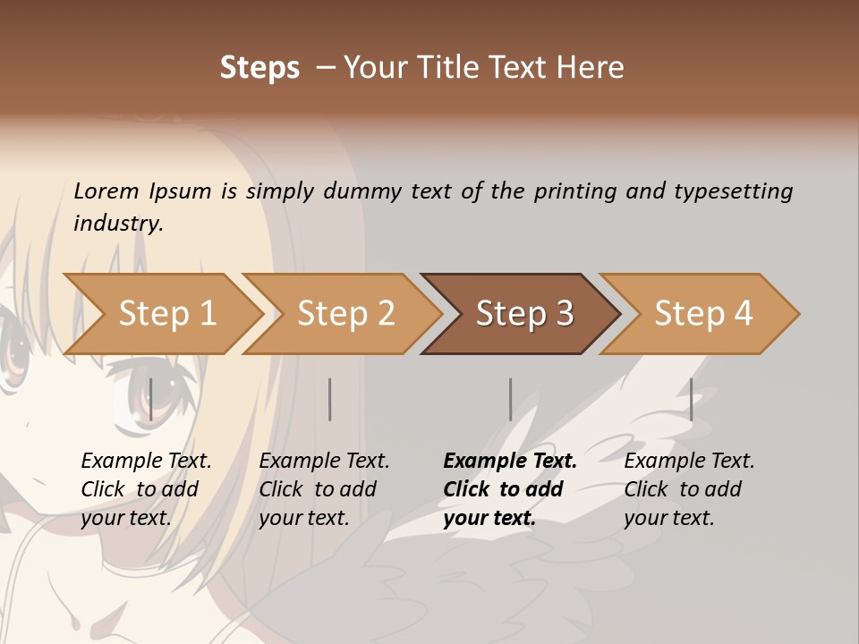 A Girl With Angel Wings And A Tiara On Her Head PowerPoint Template