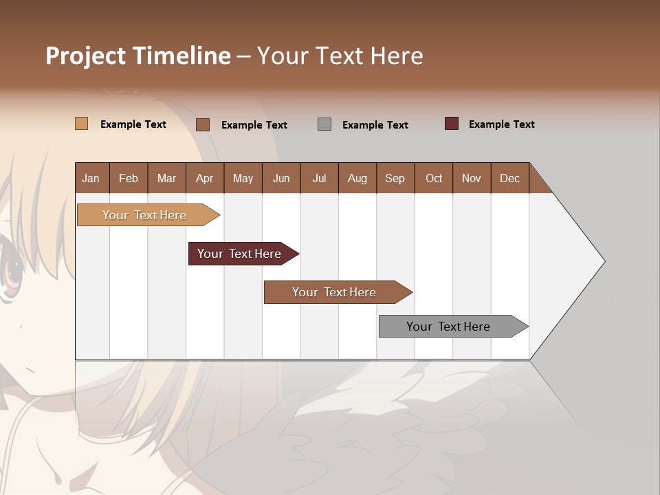 A Girl With Angel Wings And A Tiara On Her Head PowerPoint Template