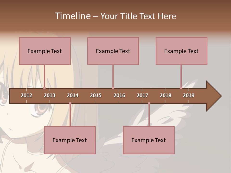 A Girl With Angel Wings And A Tiara On Her Head PowerPoint Template