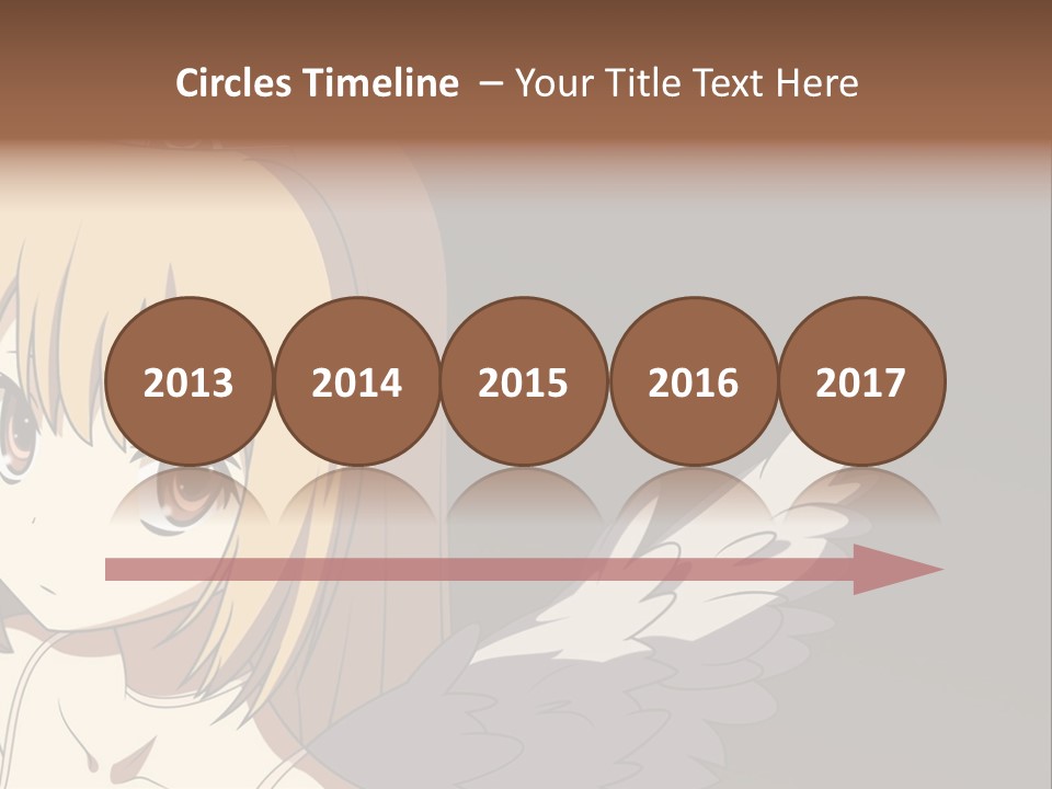 A Girl With Angel Wings And A Tiara On Her Head PowerPoint Template