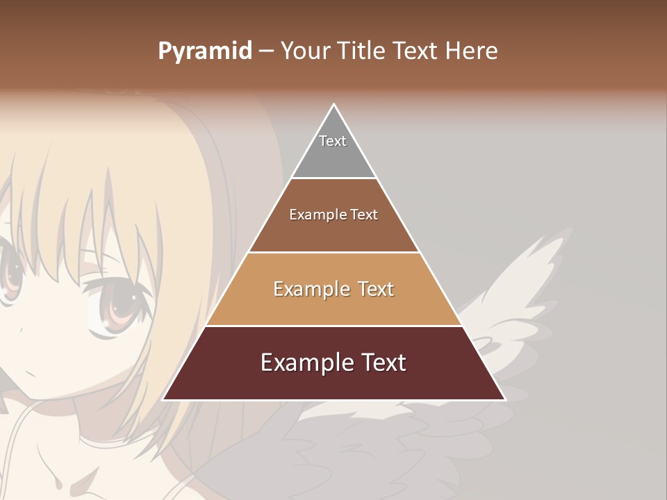 A Girl With Angel Wings And A Tiara On Her Head PowerPoint Template