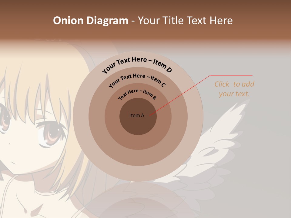 A Girl With Angel Wings And A Tiara On Her Head PowerPoint Template