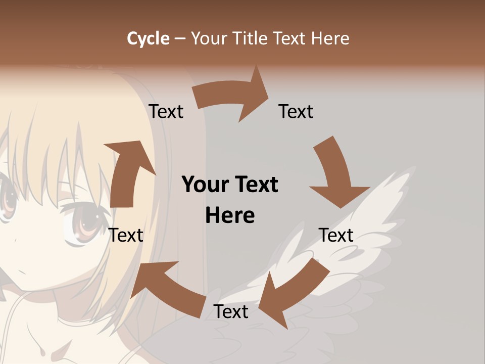 A Girl With Angel Wings And A Tiara On Her Head PowerPoint Template