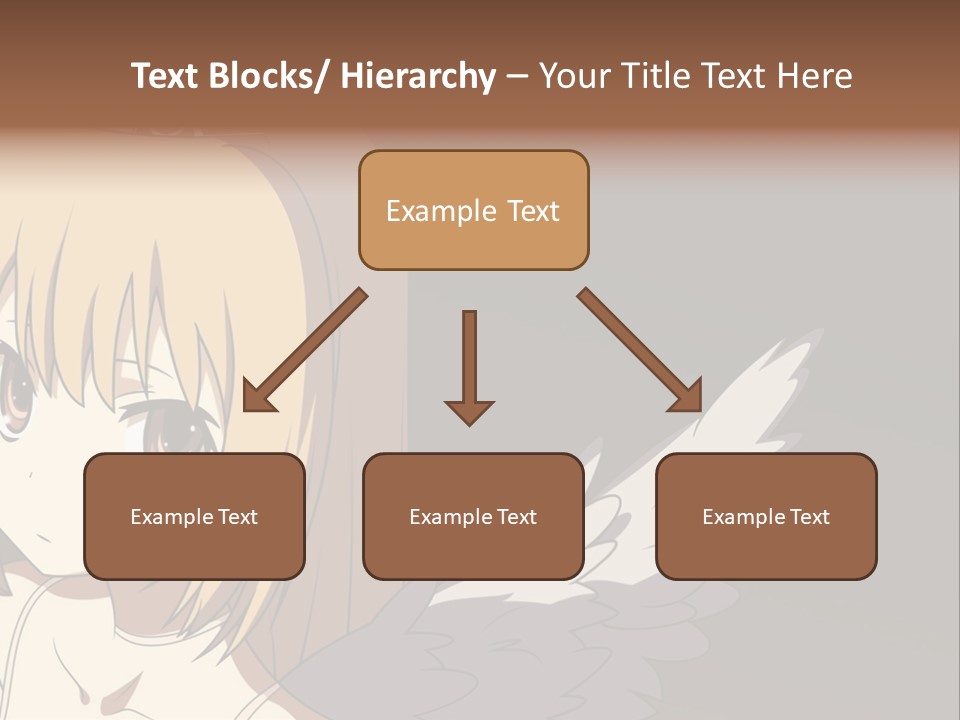 A Girl With Angel Wings And A Tiara On Her Head PowerPoint Template