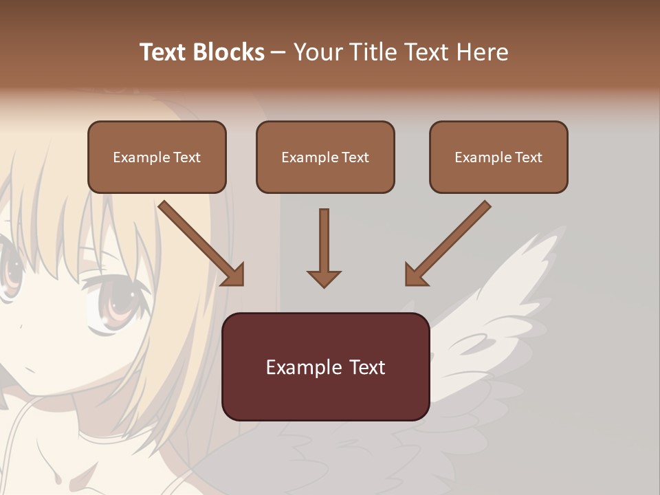 A Girl With Angel Wings And A Tiara On Her Head PowerPoint Template