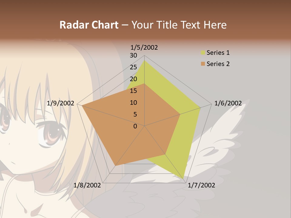 A Girl With Angel Wings And A Tiara On Her Head PowerPoint Template