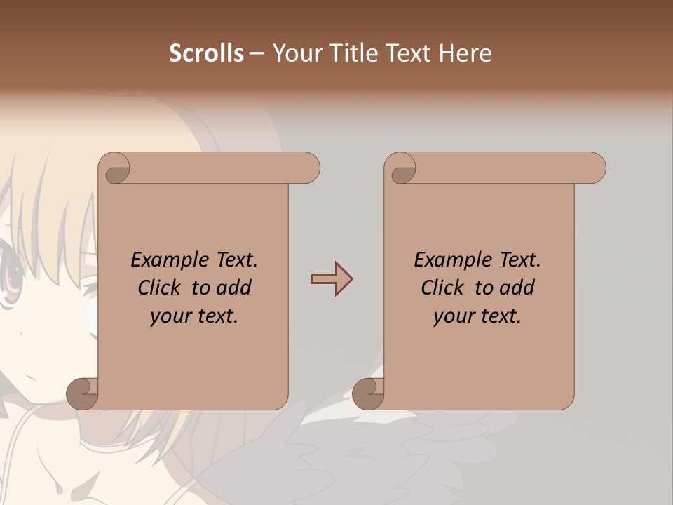 A Girl With Angel Wings And A Tiara On Her Head PowerPoint Template