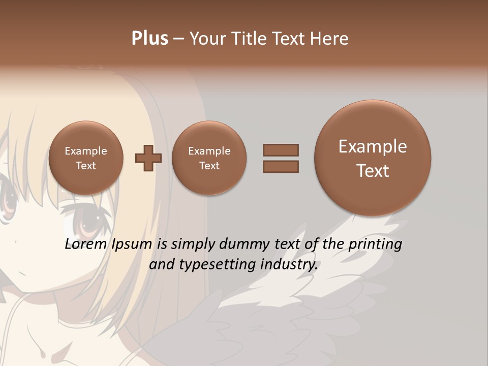 A Girl With Angel Wings And A Tiara On Her Head PowerPoint Template