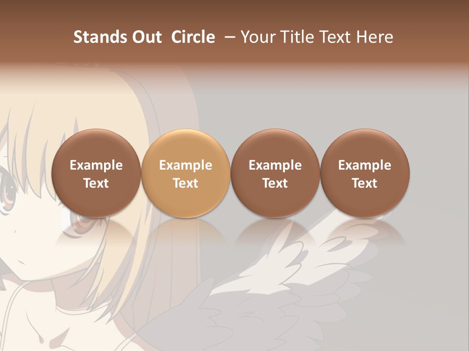 A Girl With Angel Wings And A Tiara On Her Head PowerPoint Template