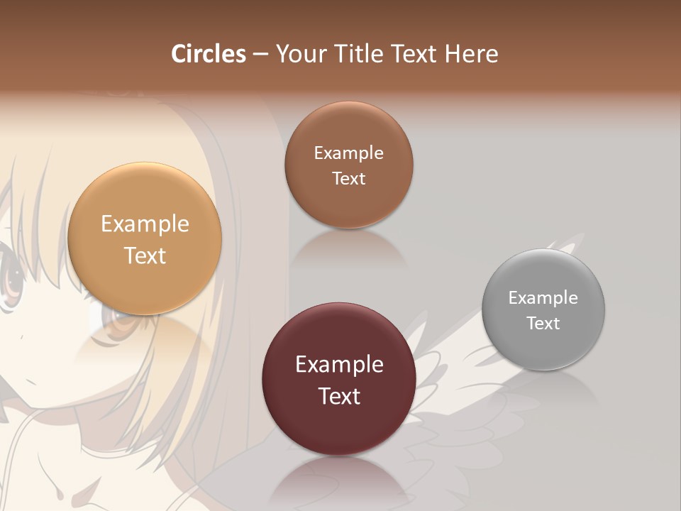 A Girl With Angel Wings And A Tiara On Her Head PowerPoint Template