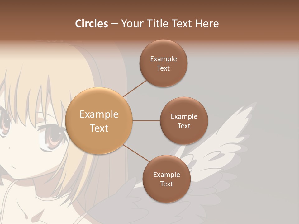 A Girl With Angel Wings And A Tiara On Her Head PowerPoint Template