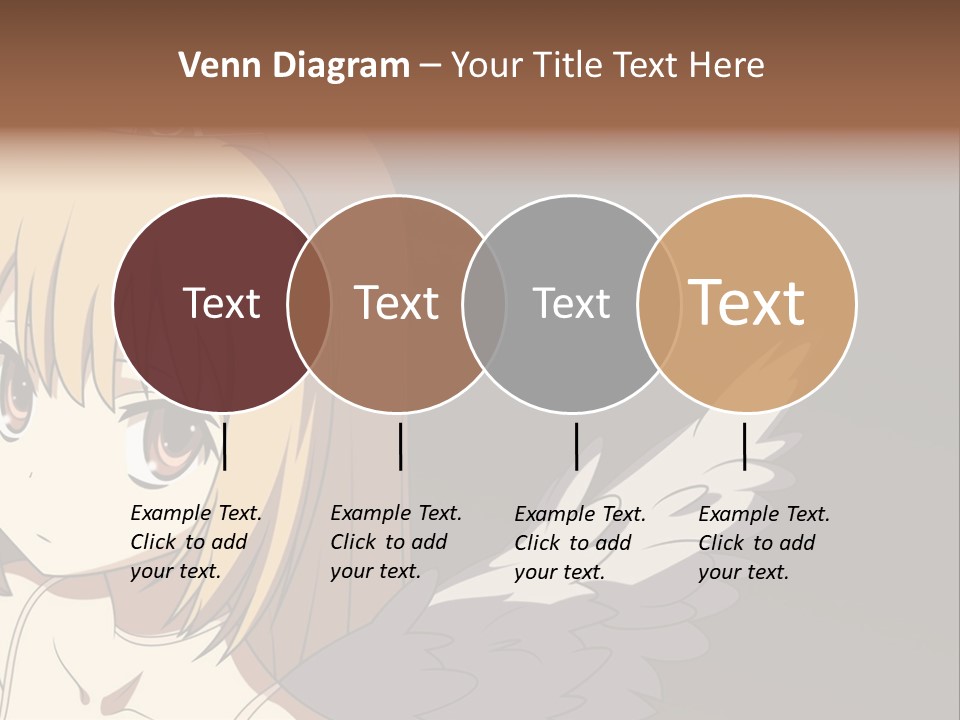 A Girl With Angel Wings And A Tiara On Her Head PowerPoint Template