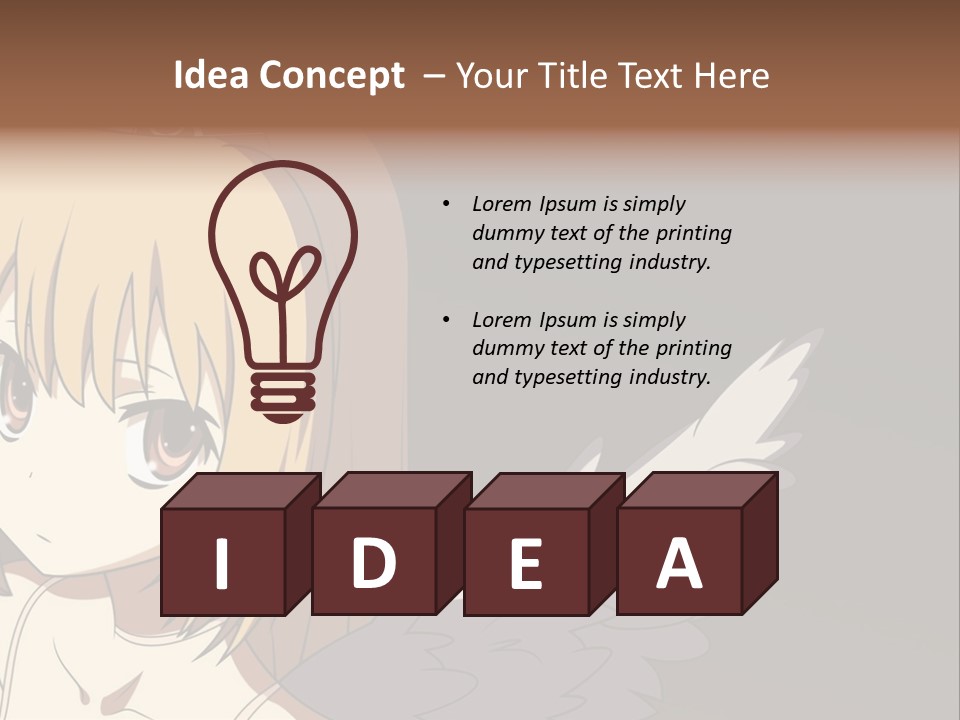 A Girl With Angel Wings And A Tiara On Her Head PowerPoint Template