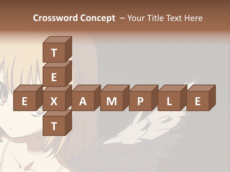 A Girl With Angel Wings And A Tiara On Her Head PowerPoint Template