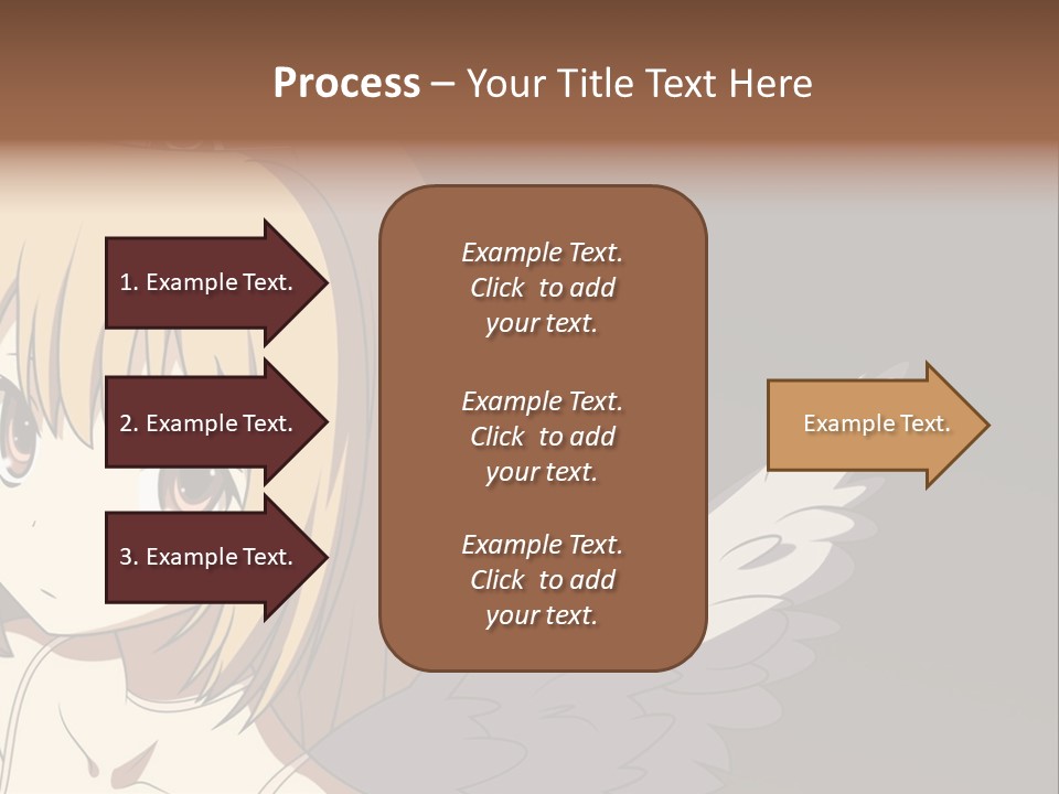 A Girl With Angel Wings And A Tiara On Her Head PowerPoint Template