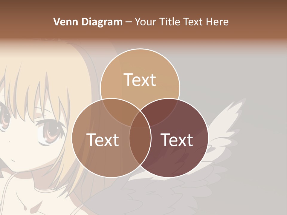 A Girl With Angel Wings And A Tiara On Her Head PowerPoint Template