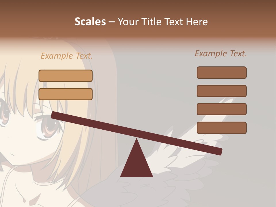 A Girl With Angel Wings And A Tiara On Her Head PowerPoint Template