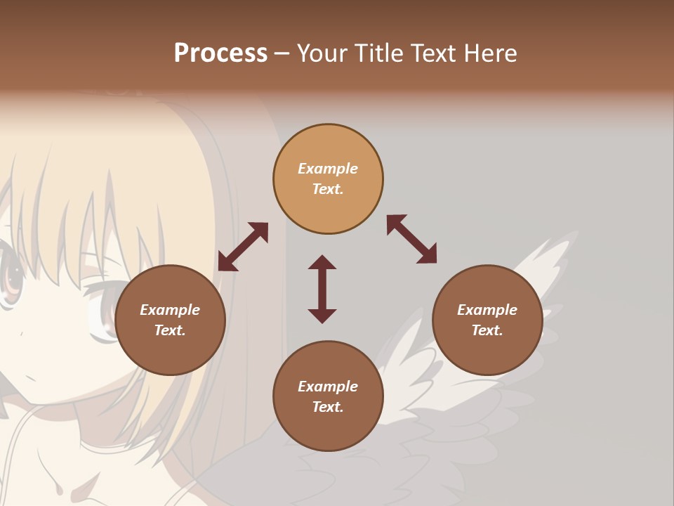 A Girl With Angel Wings And A Tiara On Her Head PowerPoint Template
