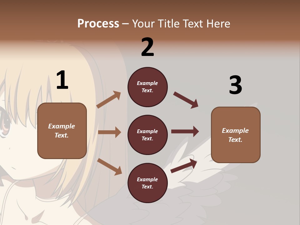 A Girl With Angel Wings And A Tiara On Her Head PowerPoint Template