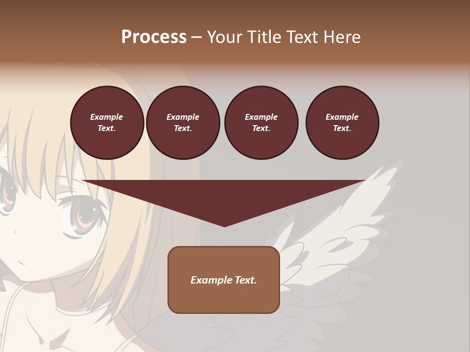 A Girl With Angel Wings And A Tiara On Her Head PowerPoint Template