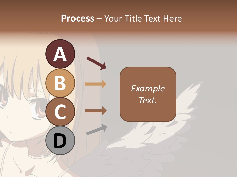 A Girl With Angel Wings And A Tiara On Her Head PowerPoint Template