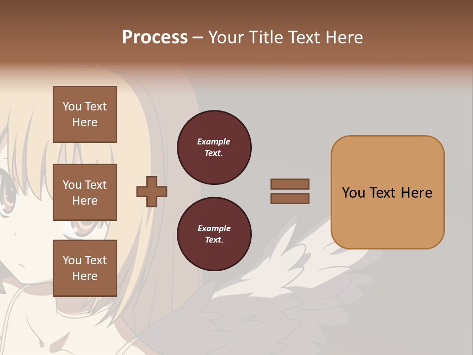 A Girl With Angel Wings And A Tiara On Her Head PowerPoint Template