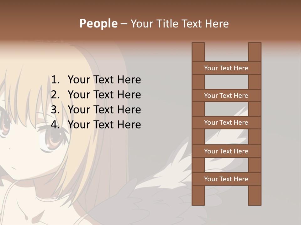 A Girl With Angel Wings And A Tiara On Her Head PowerPoint Template