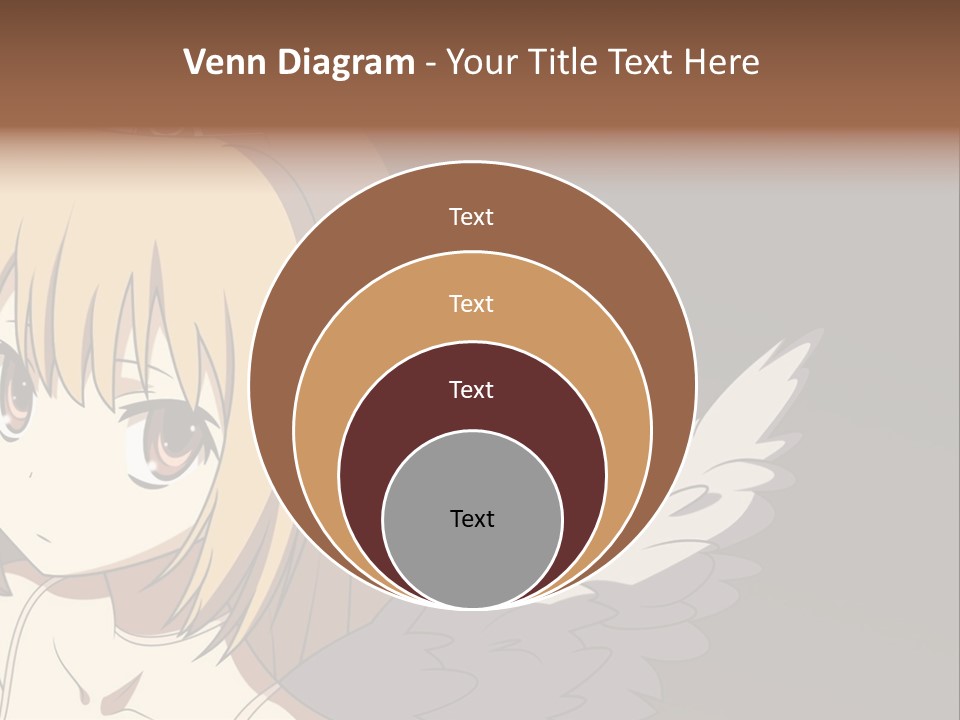 A Girl With Angel Wings And A Tiara On Her Head PowerPoint Template