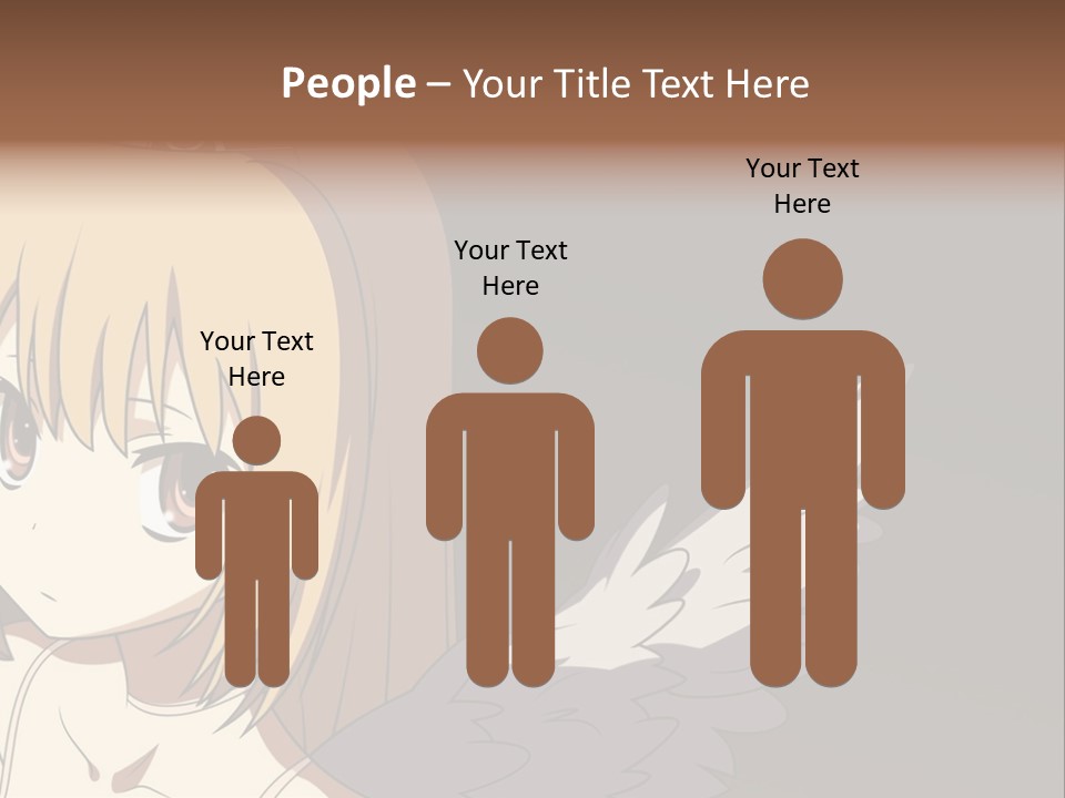 A Girl With Angel Wings And A Tiara On Her Head PowerPoint Template