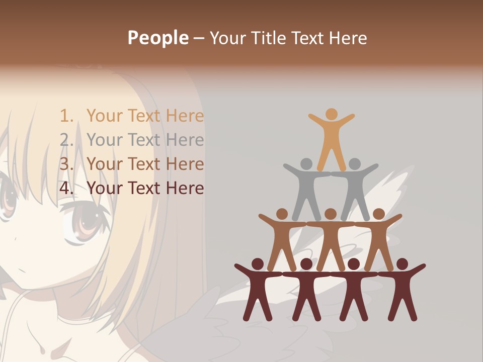A Girl With Angel Wings And A Tiara On Her Head PowerPoint Template