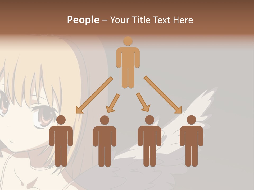 A Girl With Angel Wings And A Tiara On Her Head PowerPoint Template