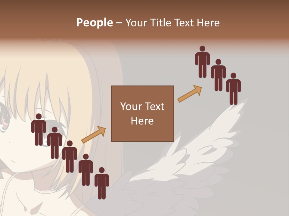 A Girl With Angel Wings And A Tiara On Her Head PowerPoint Template
