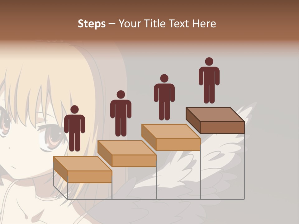 A Girl With Angel Wings And A Tiara On Her Head PowerPoint Template