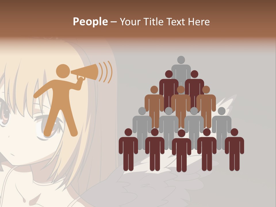 A Girl With Angel Wings And A Tiara On Her Head PowerPoint Template