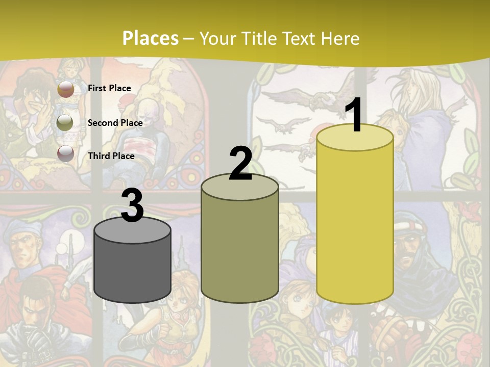 An Image Of A Church Window With The Words Name Of Presentation Company Name PowerPoint Template