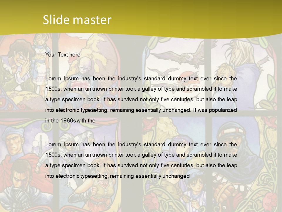 An Image Of A Church Window With The Words Name Of Presentation Company Name PowerPoint Template