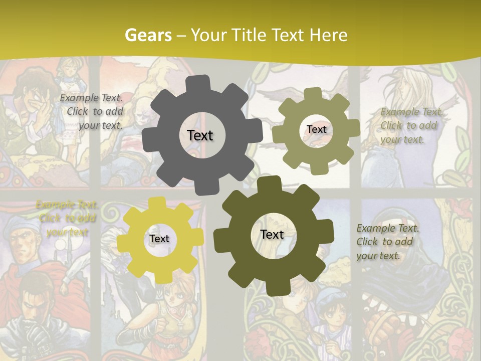 An Image Of A Church Window With The Words Name Of Presentation Company Name PowerPoint Template