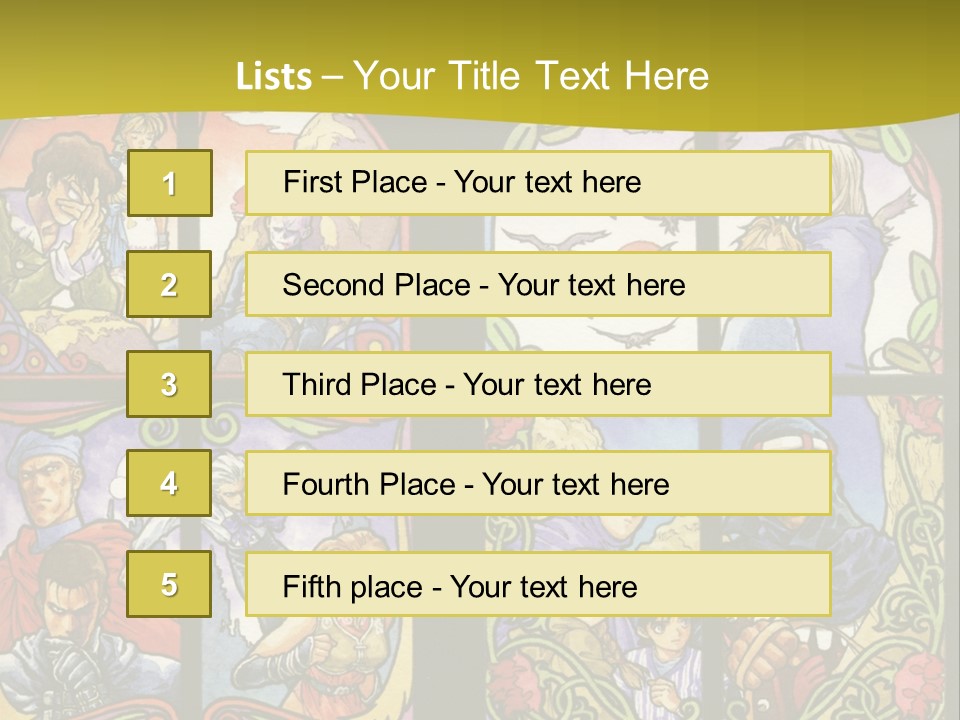 An Image Of A Church Window With The Words Name Of Presentation Company Name PowerPoint Template