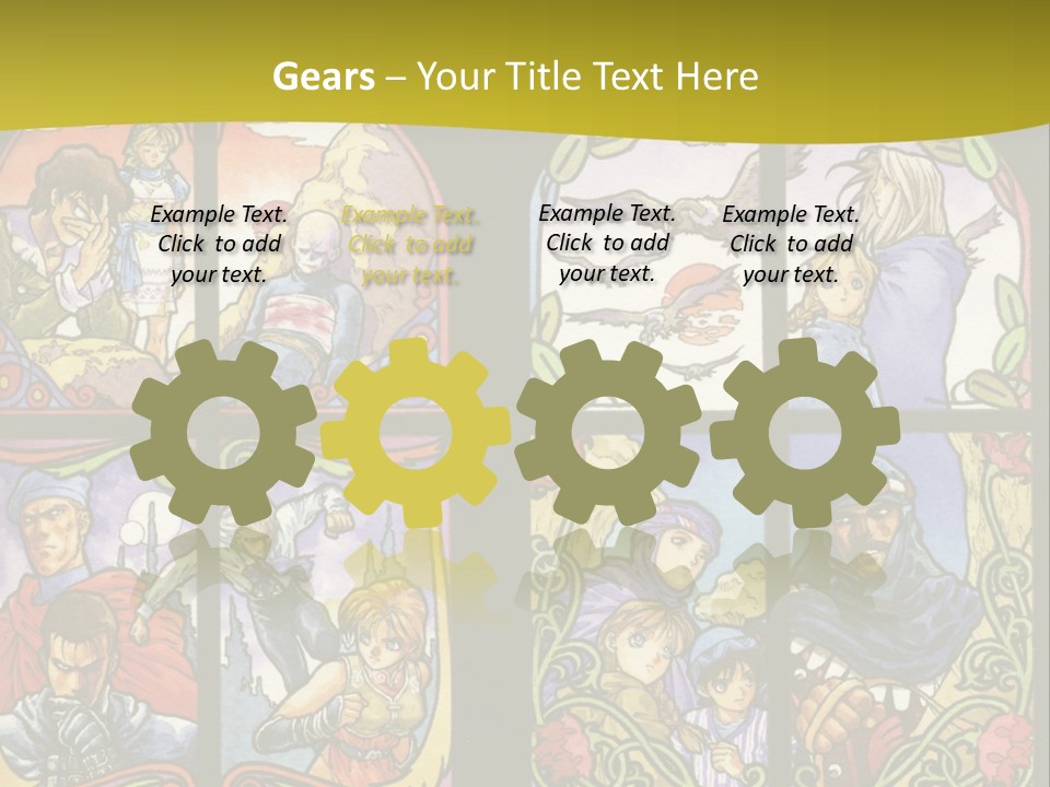 An Image Of A Church Window With The Words Name Of Presentation Company Name PowerPoint Template