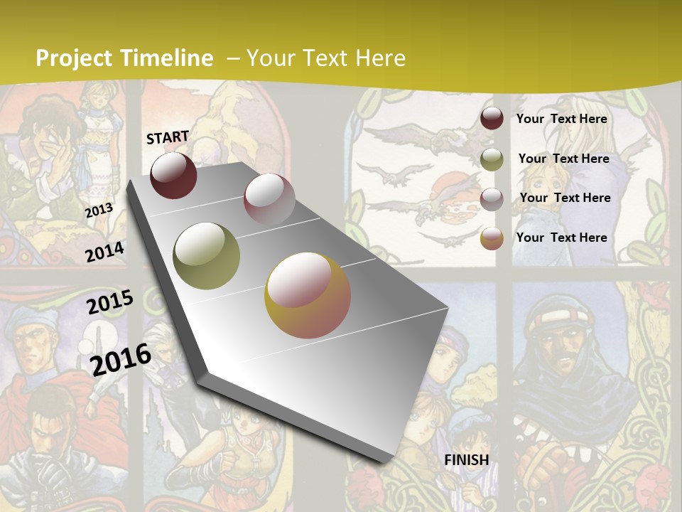 An Image Of A Church Window With The Words Name Of Presentation Company Name PowerPoint Template