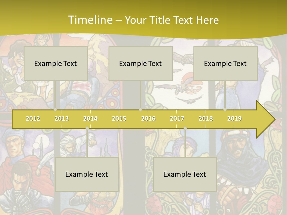 An Image Of A Church Window With The Words Name Of Presentation Company Name PowerPoint Template