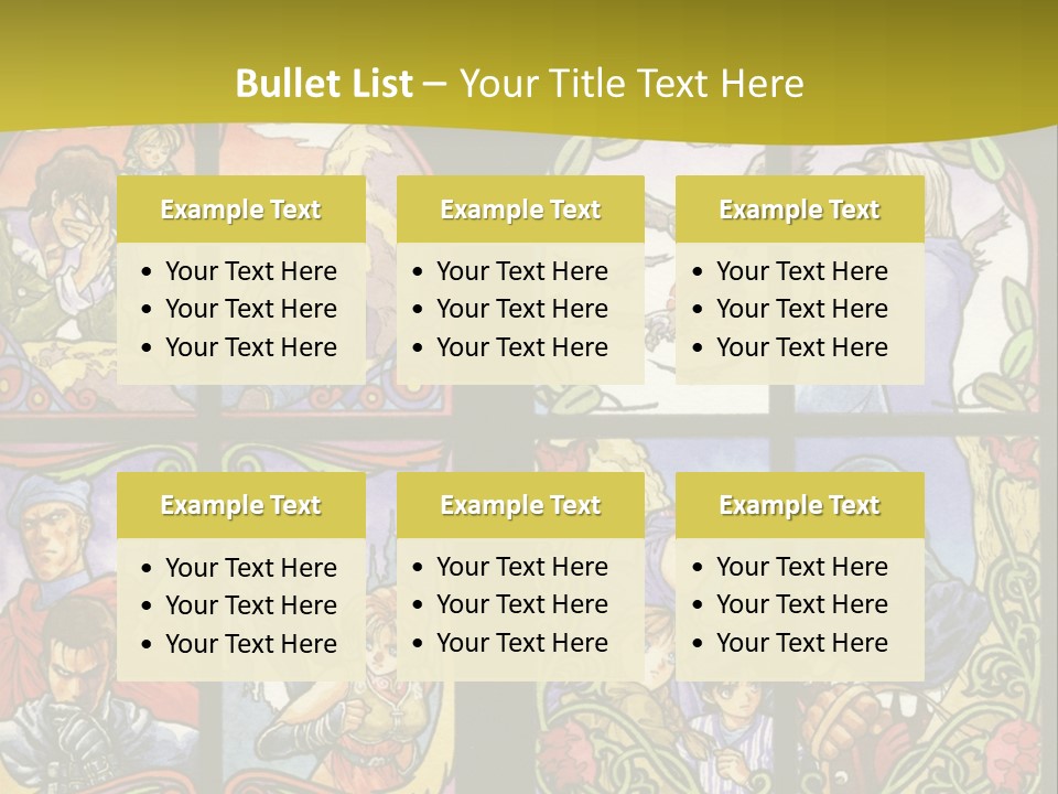 An Image Of A Church Window With The Words Name Of Presentation Company Name PowerPoint Template